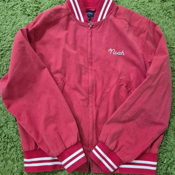 [BUNJANG] Noah Cotton Varsity Jacket Red M / noah 코튼 바시티 자켓 레드 M