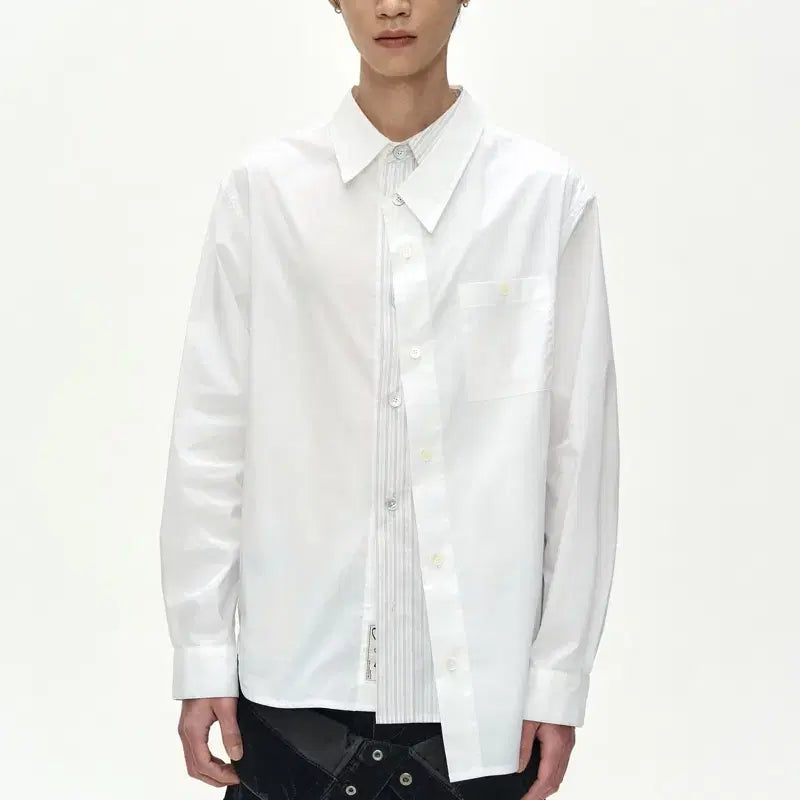 [BUNJANG] Asymmetric Layered Shirt / ASYMMETRIC LAYERED SHIRT