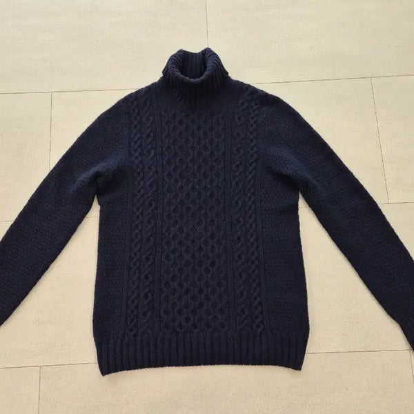 [BUNJANG] DREMOR Cable Knit Turtleneck Sweater / 드루모어 꽈배기 터틀넥