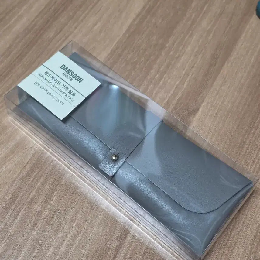 [BUNJANG] Handmade Leather Pencil Case Gray / 새상품 핸드메이드 가죽 필통 단순생활 그레이 회색