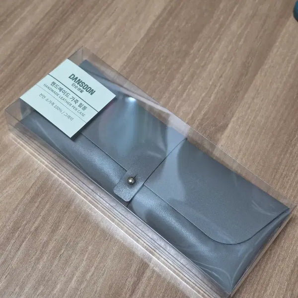 [BUNJANG] Handmade Leather Pencil Case Gray / 새상품 핸드메이드 가죽 필통 단순생활 그레이 회색