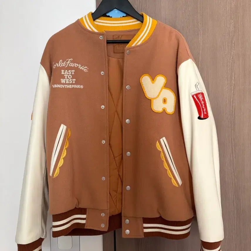 [BUNJANG] Bandit The Pink Burger Varsity Jacket L / 반디더핑크 버거 바시티 자켓 L