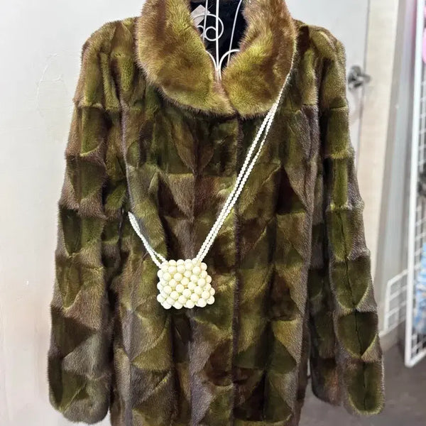 [BUNJANG] Sysmax Natural Mink Long Coat (Free Size) / [시스맥스] 천연 밍크 롱코트 (Free size)