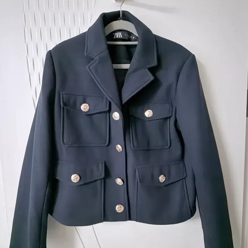 [BUNJANG] Zara Wool Jacket Navy Size L / 자라 울 자켓