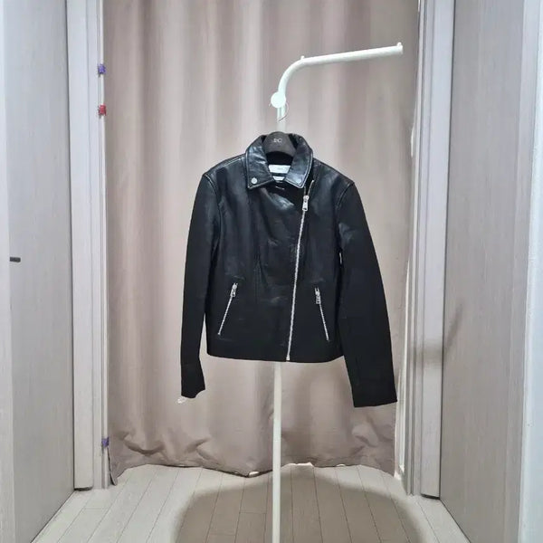 [BUNJANG] Mango Real Leather Rider Jacket Black / 망고 리얼가죽 라이더 자켓 블랙.새상품