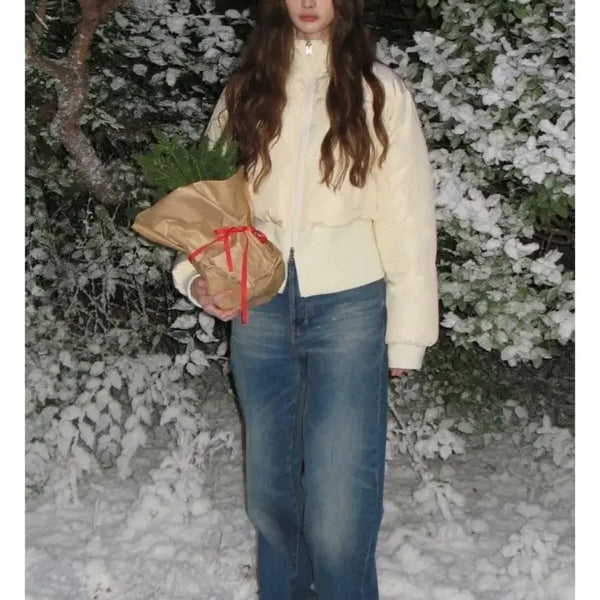 [BUNJANG] Letter From Moon Ivory Padded Jacket (New) / 새상품 브랜트 레터프롬문 아이보리 패딩