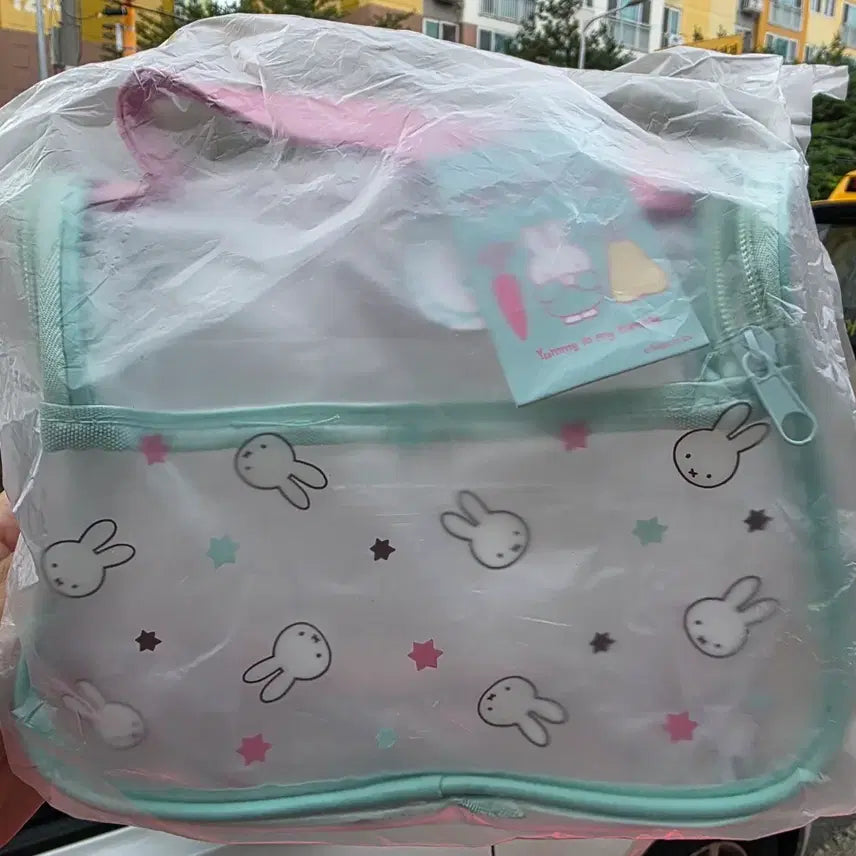[BUNJANG] Miffy Clear Pouch Mint / 미피 투명파우치 민트색
