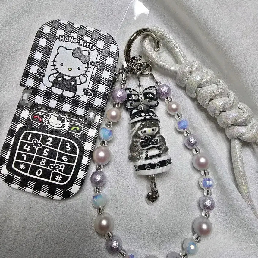 [BUNJANG] Handmade Keychain with Phone Strap / 핸드메이드키링