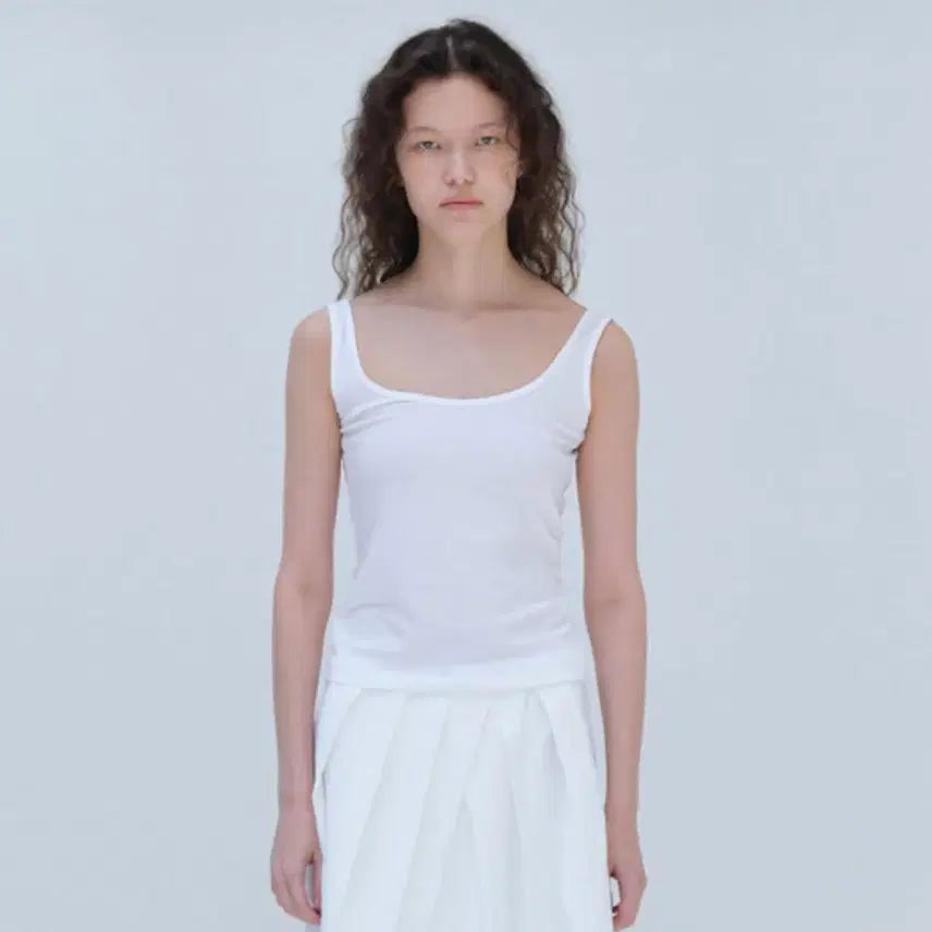 [BUNJANG] Repos White Back Slit Sleeveless Top / repos 화이트 백슬릿 슬리브리스 탑 나시탑  새상품