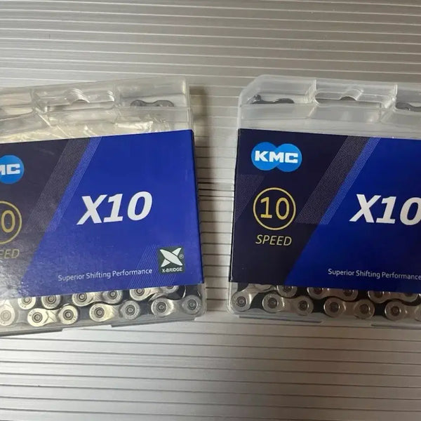 [BUNJANG] KMC X10 10-Speed Bicycle Chain (Silver/Black) / KMC X10 10단 자전거 체인 (실버/블랙)