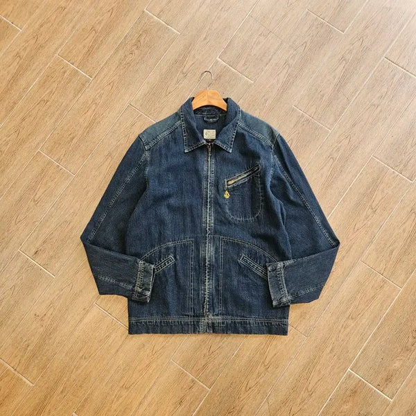 [BUNJANG] Volcom Slim Fit Denim Zip-Up Jacket L (100) / VOLCOM 볼컴 데님자켓 데님집업 슬림핏 L 100