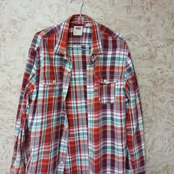 [BUNJANG] Levi's Plaid Button-Up Shirt / 리바이스 체크 남방 셔츠