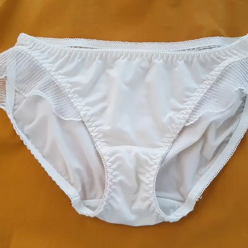 [BUNJANG] Chiffon Wing White Panties (Medium, Used) / 쉬폰 날개 화이트 팬티 >>중고