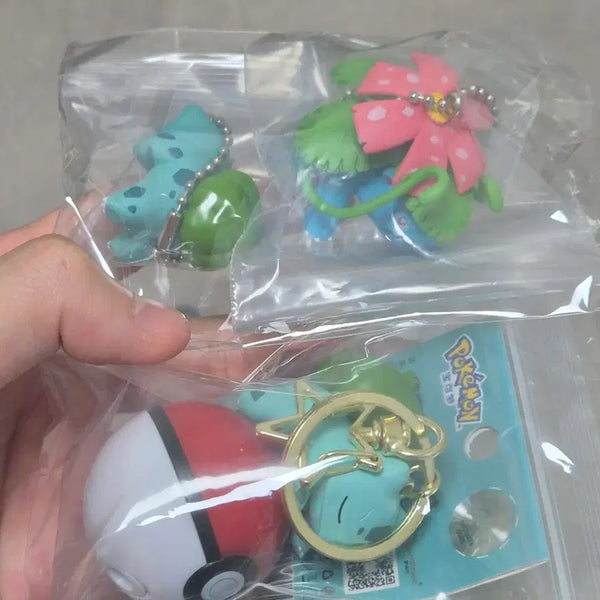 [BUNJANG] Pokemon Figure Gacha Keychain Bulbasaur Evolution Set / 포켓몬 피규어 가챠 키링 이상해꽃 진화세트