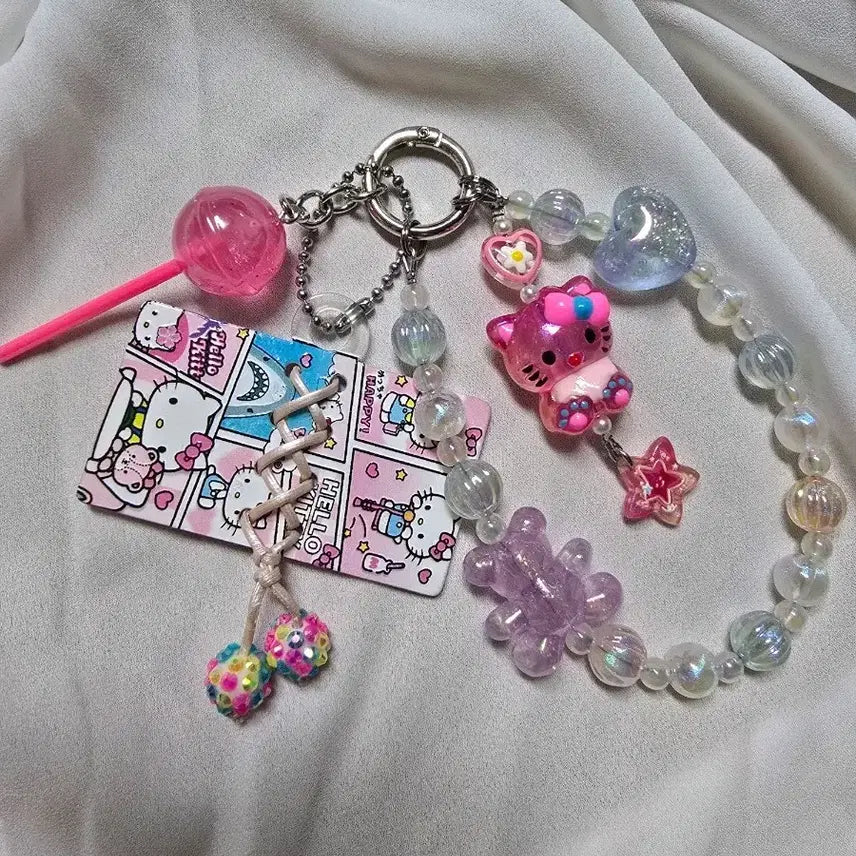 [BUNJANG] Handmade Luminous Beaded Keychain / 핸드메이드 야광 키링