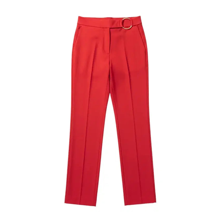 [BUNJANG] Jigott Red Slacks Trousers Women's Size 70-90 / 여성 70-90/ 지고트 레드 슬랙스바지 3-94