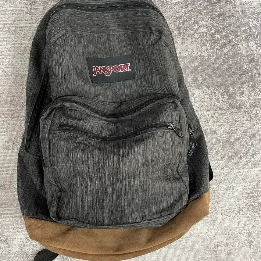 [BUNJANG] JanSport Suede Colorblock Backpack / JANSPORT 스웨이드 배색 백팩