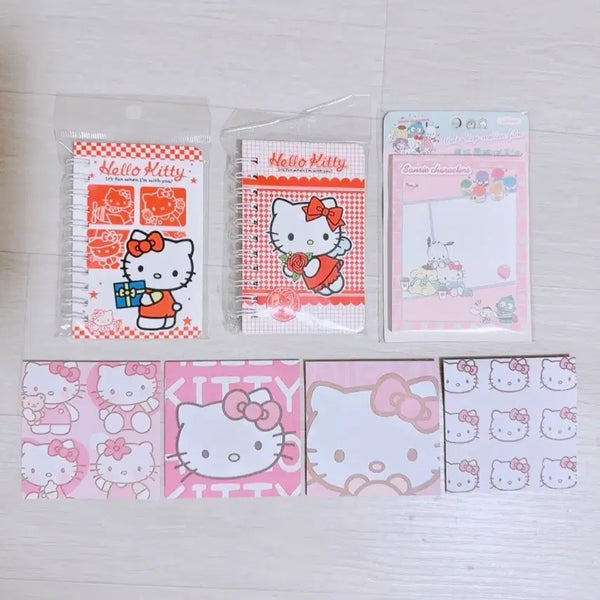 [BUNJANG] Hello Kitty Memo Pad Set (2 Notebooks) / 헬로키티 수첩2개 떡메모지 세트 / 새상품