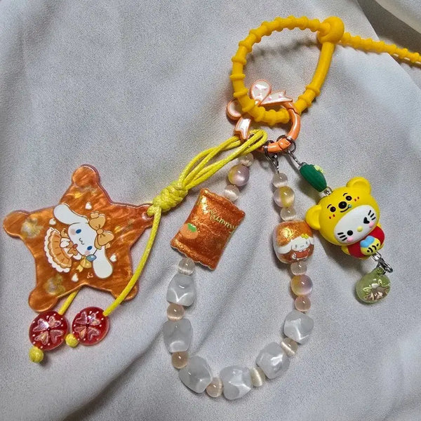 [BUNJANG] Handmade Keychain with Phone Strap and Gift Packaging / 핸드메이드키링