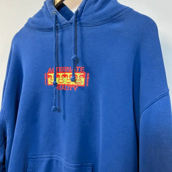 [BUNJANG] OBEY Hoodie Blue L / 오베이 후드티 블루 L