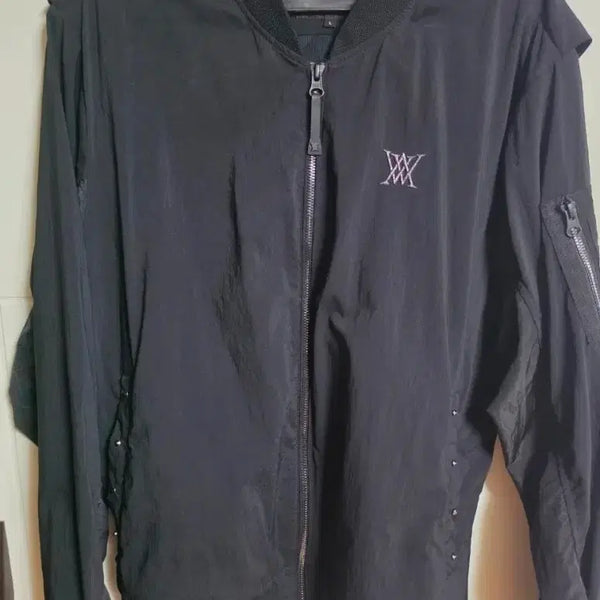 [BUNJANG] Anu Golf Women's Black Bomber Jacket L / 정품 어뉴골프 여성 블랙 봄버자켓 L
