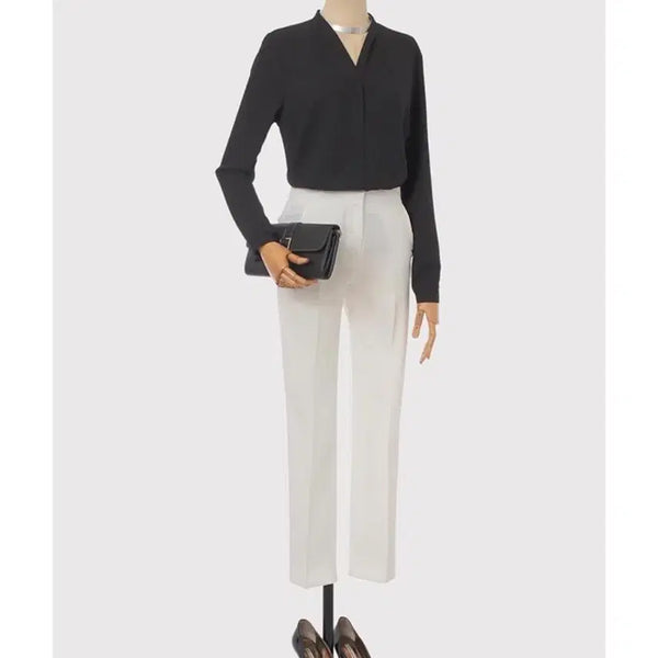 [BUNJANG] Une Chic V-Neck Modern Blouse - Grey / [택있는새제품] 정가 11만8천원 une 시크 브이넥 모던블라우스 그레이