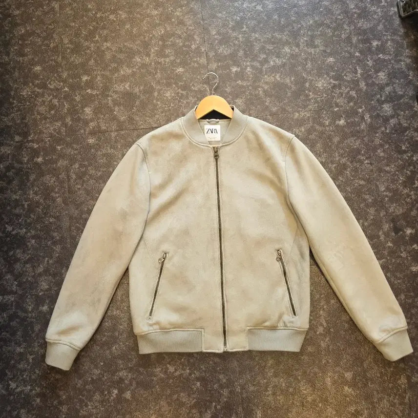 [BUNJANG] Zara Gray Suede Jacket L / 자라 그레이 스웨이드자켓 L