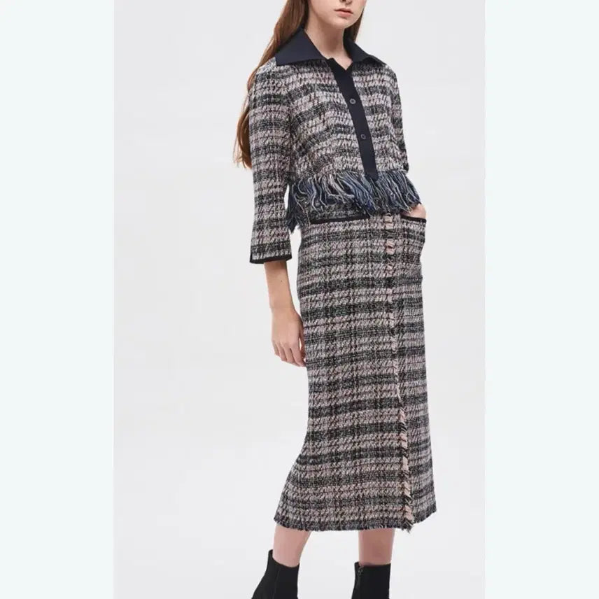 [BUNJANG] System Tweed Long Dress / system 시스템 트위드 롱 원피스 55