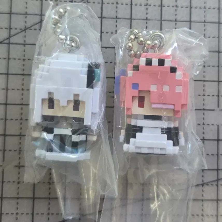 [BUNJANG] Re:Zero Pixel Dot Keychain Set (Echidna, Ram) / 리제로 픽셀 도트 키링(에키드나,람) 일괄