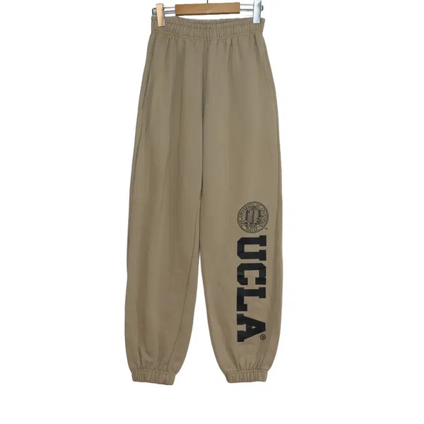 [BUNJANG] UCLA Beige Logo Jogger Sweatpants Size S / UCLA 유씨엘에이 로고 베이지 조거팬츠 S