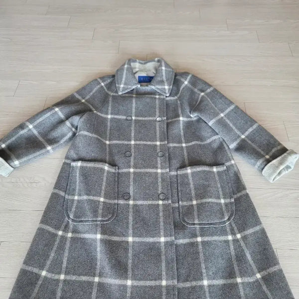 [BUNJANG] KEITH Check Half Coat Gray / 키이스 체크 코트 그레이