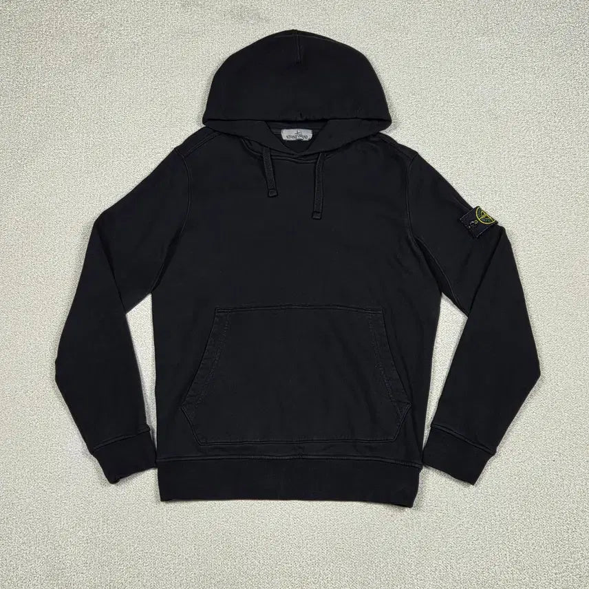 [BUNJANG] Stone Island Cotton Fleece Basic Patch Hoodie / [스톤아일랜드] 코튼 플리스 베이직 와펜 후드티 | A00784