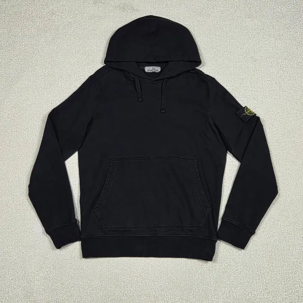 [BUNJANG] Stone Island Cotton Fleece Basic Patch Hoodie / [스톤아일랜드] 코튼 플리스 베이직 와펜 후드티 | A00784
