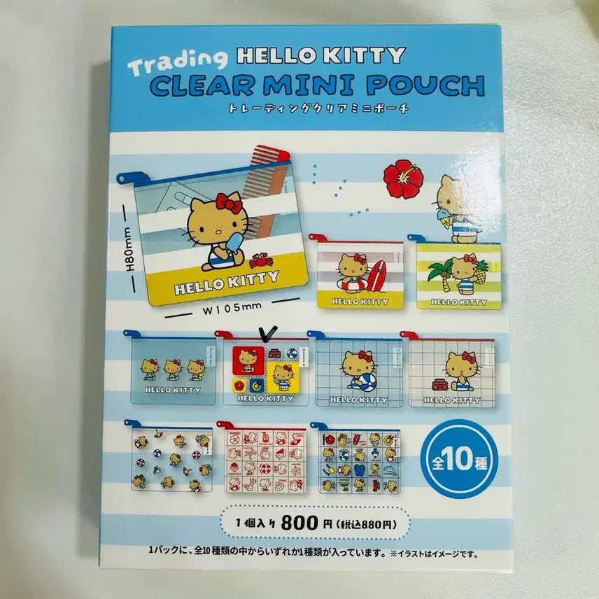 [BUNJANG] Sanrio Tanning Clear Mini Pouch / 산리오 태닝 클리어 미니 파우치 새제품
