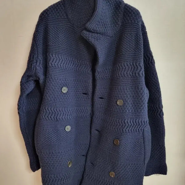 [BUNJANG] Solid Homme Knit Coat Dark Navy / 솔리드옴므 니트 코트