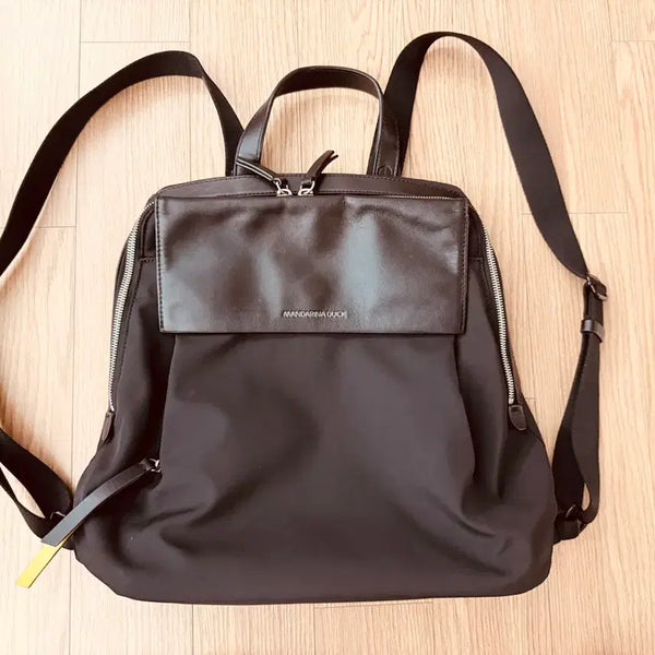[BUNJANG] Mandarin Duck Leather Backpack / 만다리나덕 가죽 백팩