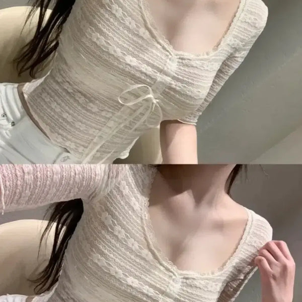 [BUNJANG] Lace T-Shirt / 레이스 티