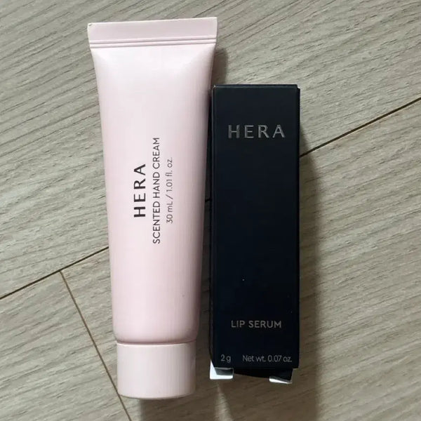[BUNJANG] Hera Scented Hand Cream & Lip Serum Bundle / 헤라 센티드 핸드크림, 립 세럼 2g 일괄