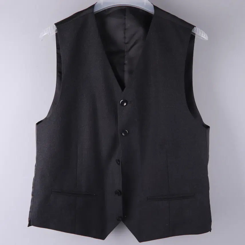[BUNJANG] Dian Wool Suit Vest Grey (105) / 디안 울 정장 조끼 정장 베스트 그레이 (105)