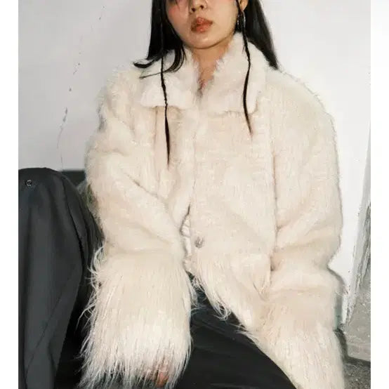 [BUNJANG] Sino Faux Fur Jacket Ivory / 새상품) 시눈 퍼자켓 아이보리