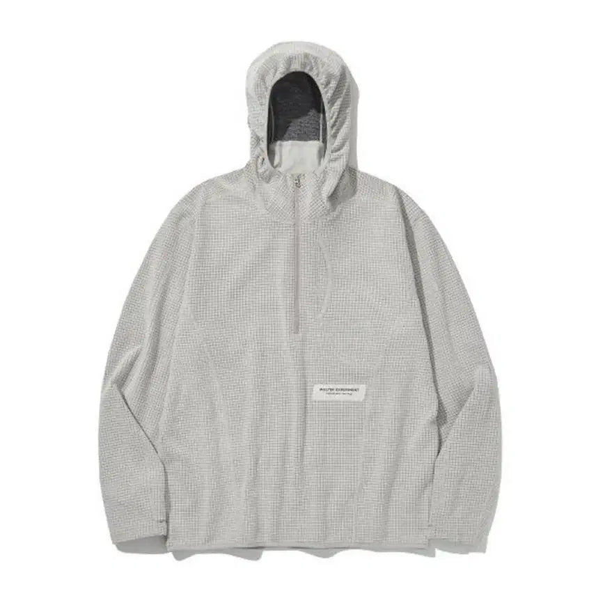 [BUNJANG] Welter Experiment Saggak Fleece Hood Pullover White Size 1 / 웰터 익스페리먼트 / 사각 플리스 후드 풀오버 / White/ Size 1