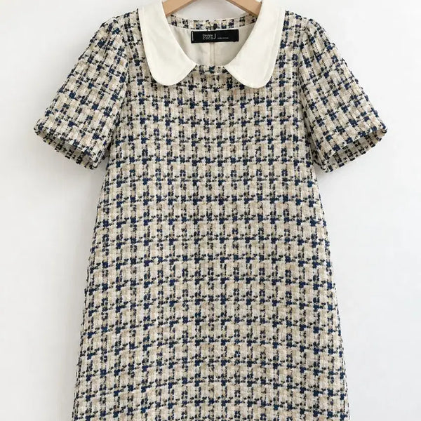 [BUNJANG] Coco J Round Collar Tweed Dress / 코코제이 둥근 카라 트위드 원피스 55
