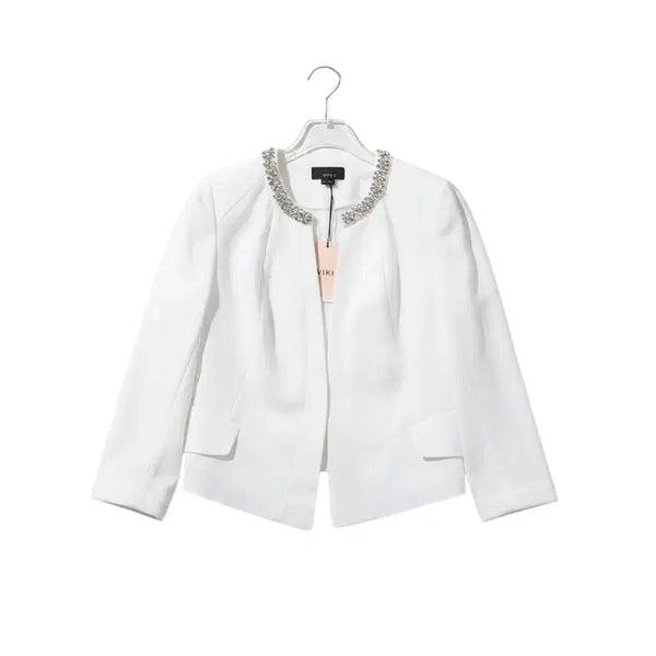 [BUNJANG] Viki One-Button Collarless Jacket / 여성55/ 텍가17만 viki 원버튼 노카라자켓 10-92