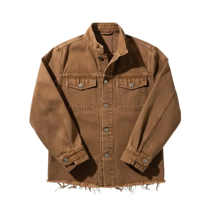 [BUNJANG] Women's Beige Denim Zip-Up Jacket / 여성F/ 베이지 데님 집업자켓 10-96