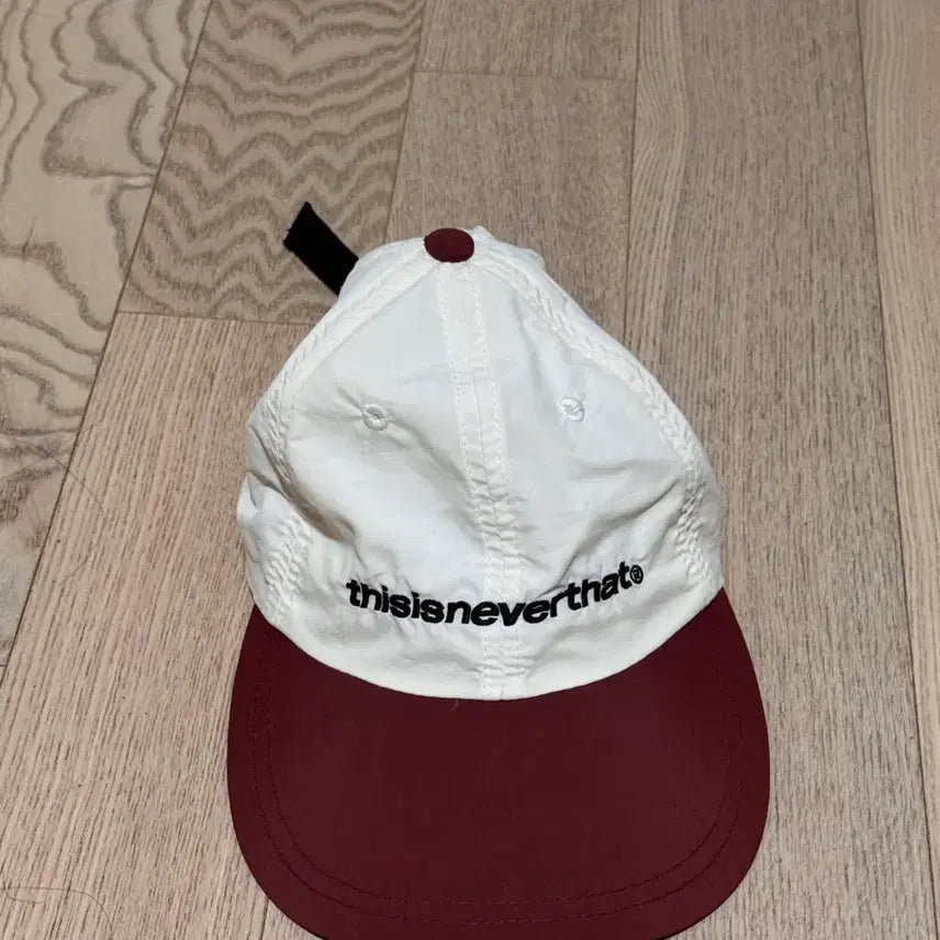 [BUNJANG] thisisneverthat Cotton Twill Logo Cap / 디스이즈네버댓 볼캡 화이트/버건디