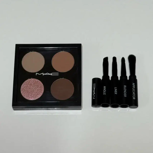 [BUNJANG] MAC 4-Color Eyeshadow Palette + Mini Brush Set / 맥 4구 섀도우 팔레트 + 미니 브러쉬 세트