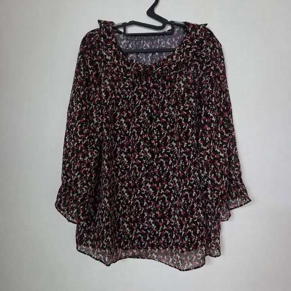 [BUNJANG] Chiffon Blouse with 7-Sleeve / 소매7부 쉬폰 블라우스 77