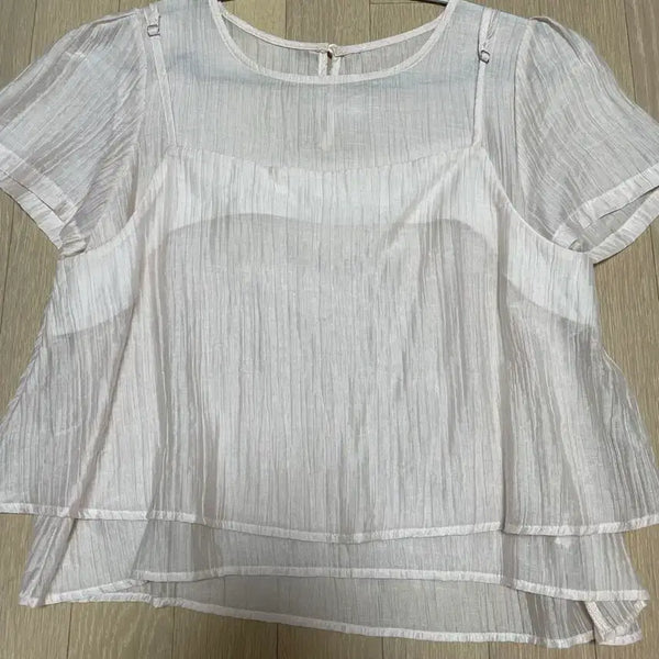 [BUNJANG] Pink Bustier Blouse Set / 핑크 뷔스티에 블라우스 세트