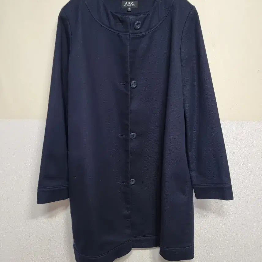 [BUNJANG] A.P.C. Navy Button Long Jacket - Size 55 / * 아페쎄 자켓 55 사이즈 추천