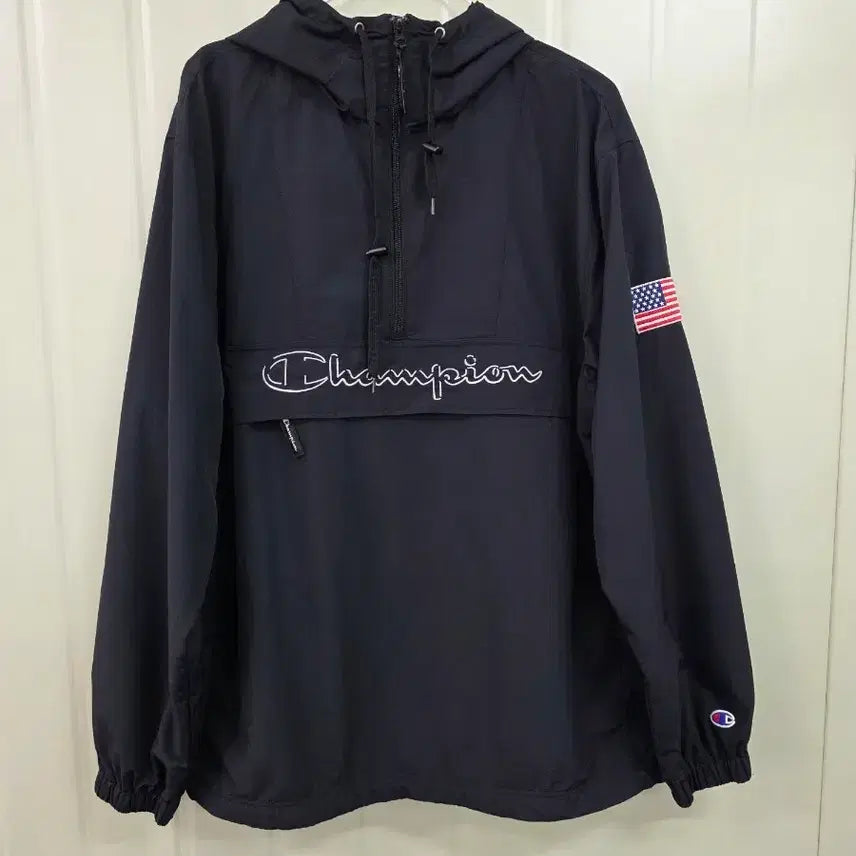 [BUNJANG] Champion Anorak Windbreaker Jacket Black L / 챔피온 아노락 바람막이 블랙 L